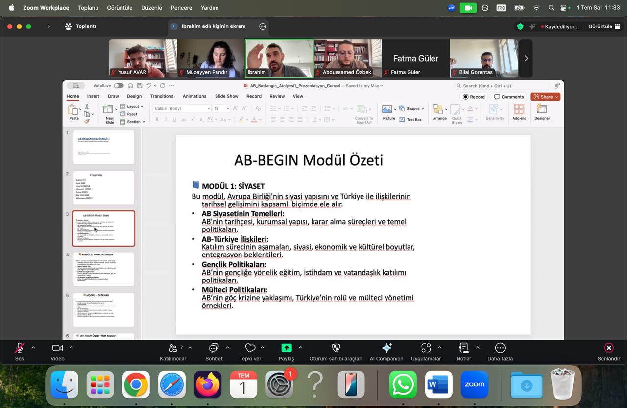 A workshop titled “EU Begin Workshop 1: Understanding Youth Perceptions of EU-Turkey Relations” was held